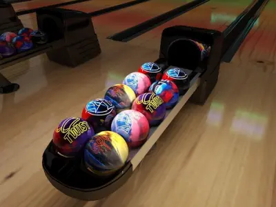 Bowling game 3D model