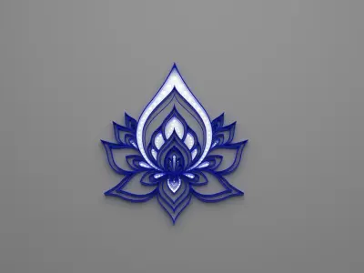 Mandala Wall Lamp 3D model