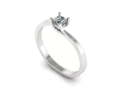 Solitaire Ring 01 3D print model