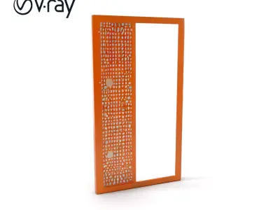 Ornate Decorative Screen Panel D Model Pack Low-poly 3D model