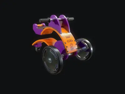 KidBike Low-poly 3D model
