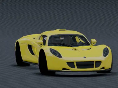 Henessy Venom GT Low-poly 3D model