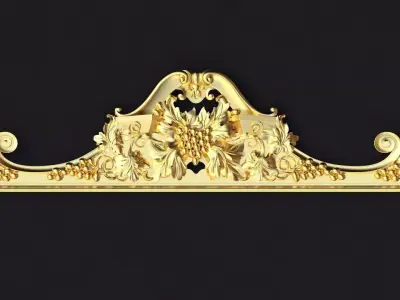 Central decor ornament for furniture 3D model 893