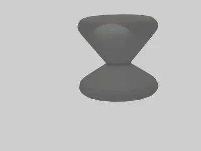 3D Vase hourglass no Free low-poly 3D model
