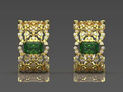 bride wedding earring je0073 3D print model