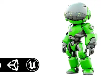 ROBO ZERO-A  Rigged for Unreal Engine - Unity - MIXAMO 3D model