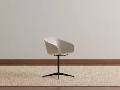 Pinwheel Curved Office Chair 3D model