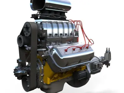 HotRod custom frame highpoly 3D model