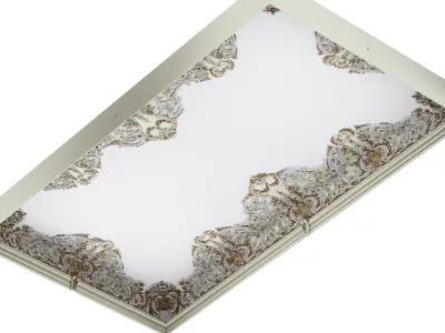 Classic Ornamental Ceiling Panel 3D Model 3D model