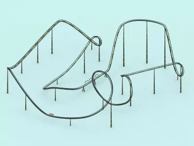 Road Typhun  Low-poly 3D model