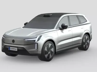 Volvo EX90 Low-poly 3D model