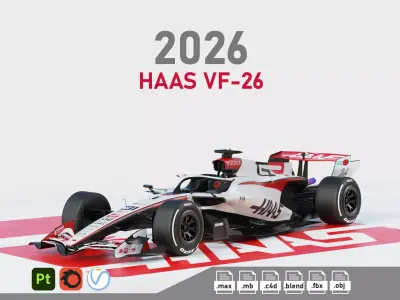 F1 Haas VF-26 2026 3D model