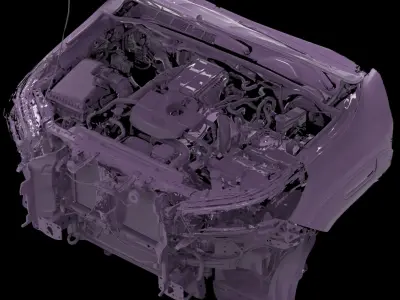 Toyota Hilux AN120 130 Native 3D front inside scan 2020 3D model