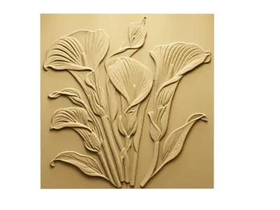 CNC Wall Panels Modern Wall Decor 03 3D model