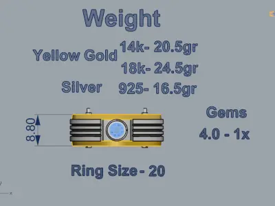 Man Ring 10 3D print model