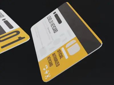 low-poly keycard two cards Free low-poly 3D model