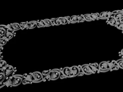 Central decor ornament for furniture 3D model 855