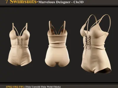 7 Swimsuit-MD-Clo3D-FBX-OBJ 3D model