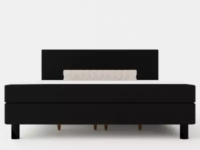 Charm Complete Bed Package 160x200 Black Low-poly 3D model