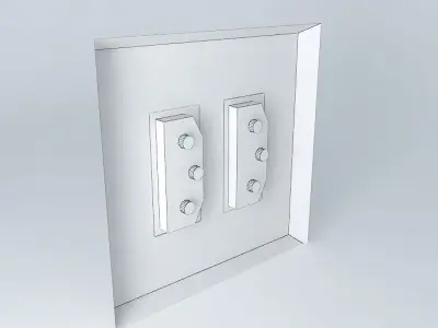 TAKE 2 wall plate with two holes Free 3D model