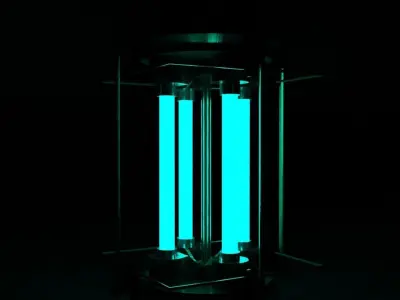 Sci Fi Energy Lamp  Low-poly 3D model