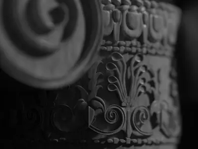 The Greek ionic column 3D model