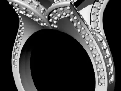 women ring 23 3D print model