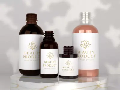 Dropper Bottle Mockup for Beauty and Skincare Products 3D model