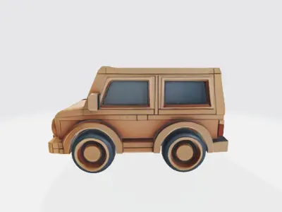 lowpoy car Low-poly 3D model