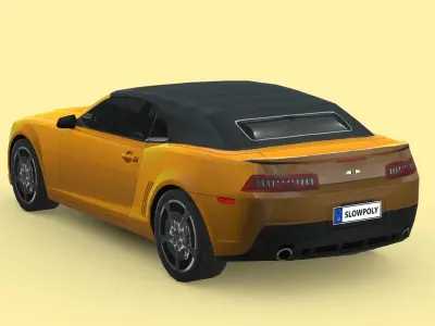 Chevrolet Camaro Convertible 2014 Low-poly 3D model