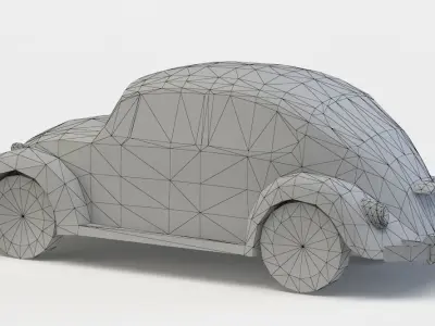 Car bug Low-poly 3D model