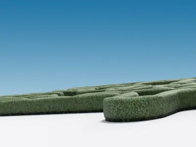 Hedge bush - Game Ready - Low-poly 3D model