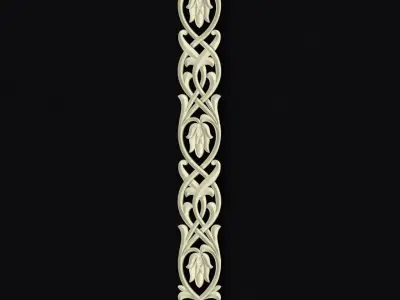 Central decor ornament for furniture 3D model 202
