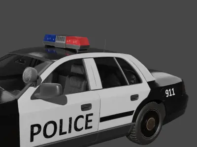 Police Car  Low-poly 3D model