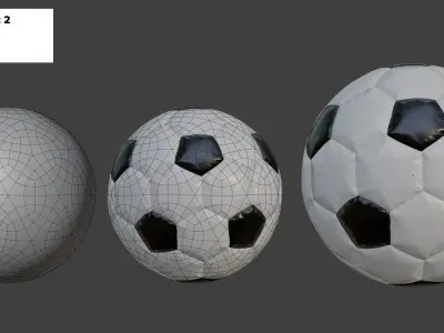 Soccer Ball - PBR Low Poly Low-poly 3D model