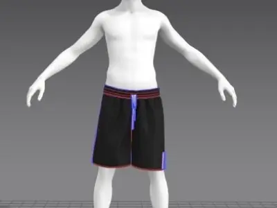 Marvelous Designer CLO Male Sport shorts Sportswear 3D Model 3D model