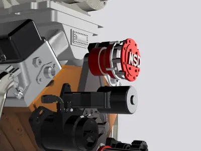 PSI Blown BBC Outlaw Engine Supercharged Pro Mod 3D print model