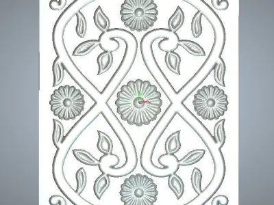 ANIQUE DOOR WOOD CARVED 3D model