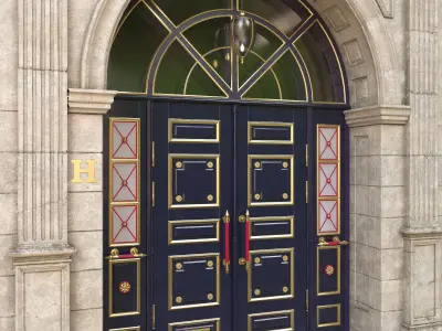 Entrance classic door 3D model