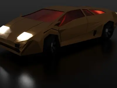 Mercedes Benz low poly Low-poly 3D model
