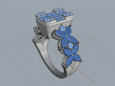ring marquise  3D print model