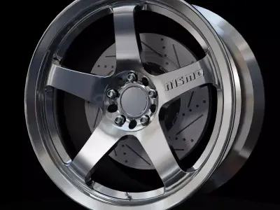 Rays Nismo LMGT4 - Wheels - Game Ready Low-poly 3D model