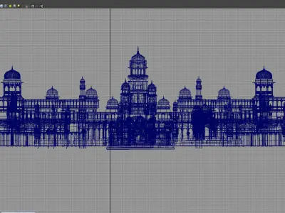 fort palace 3d set model 3D model