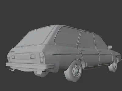 Renault 12 Car Low-poly 3D model