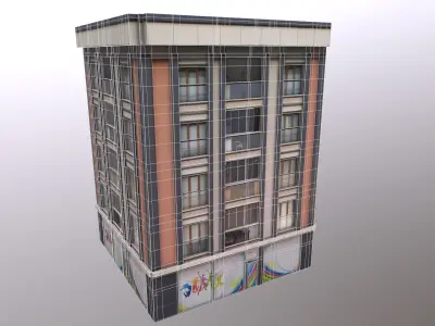 Architectural Building-5 Free low-poly 3D model