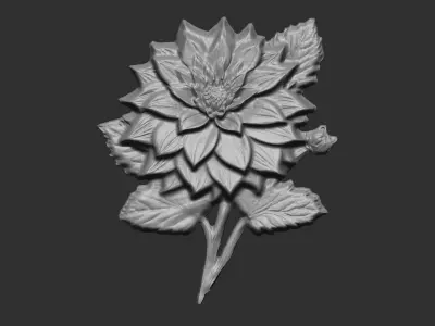 dahlia flower cnc  3D print model