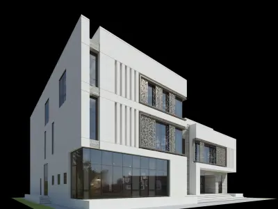 Modern Villa Design 025 Low-poly 3D model