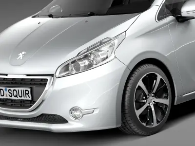 Peugeot 208 5-door 2013 3D model