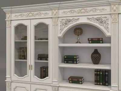 Classic Display Cabinet and Decoration 6 3D model