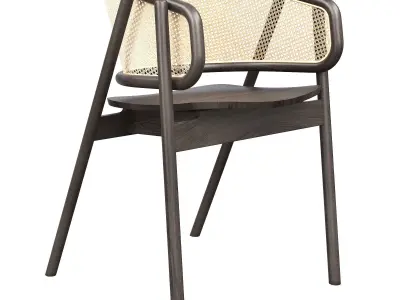 Cane Armchair 3d model Low-poly 3D model